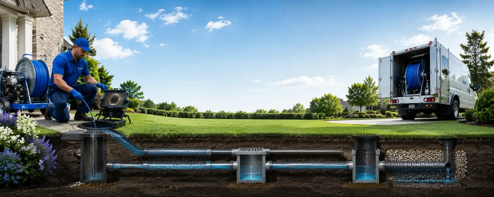 Outdoor drain cleaning information for Hewlett, NY